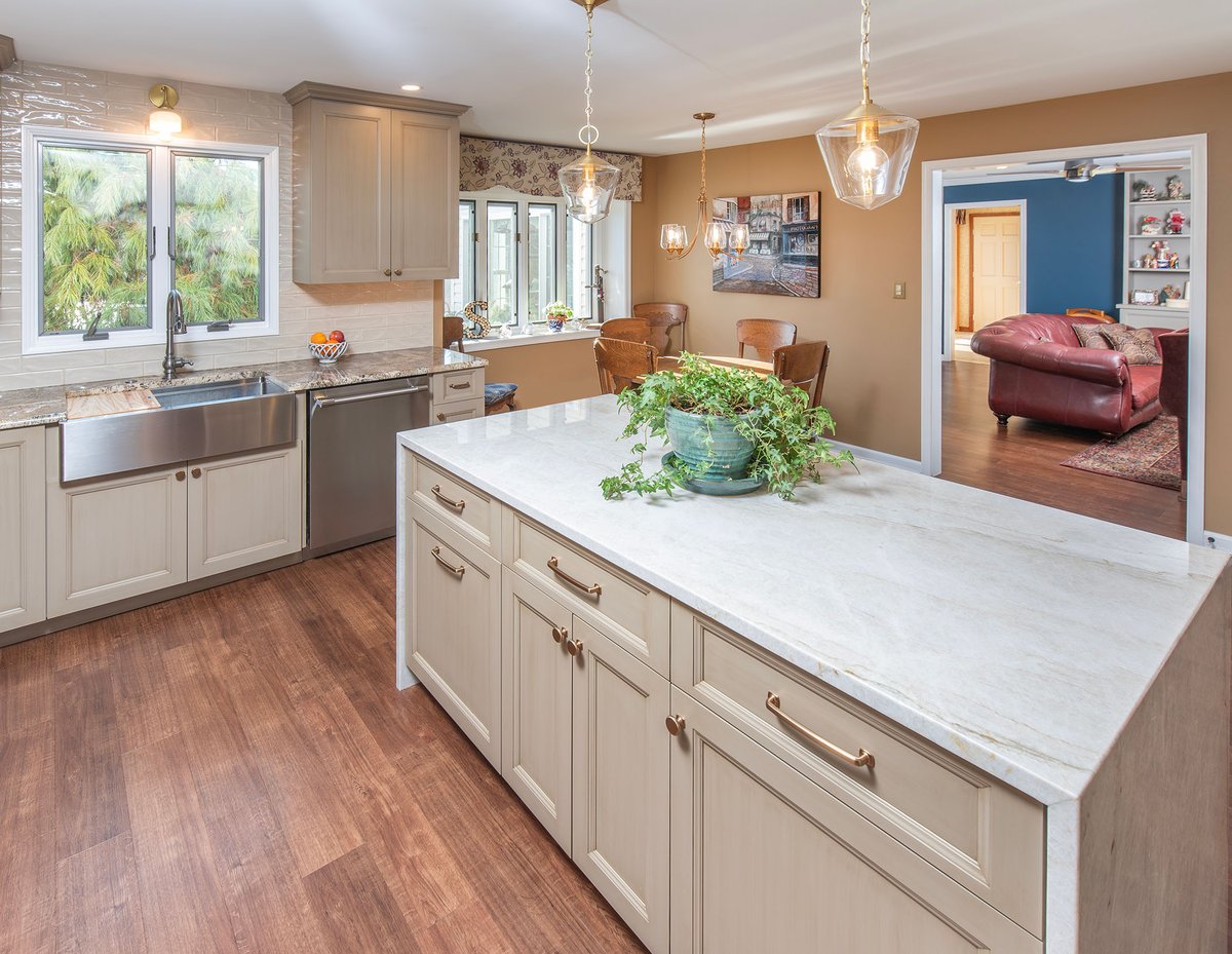 kitchen with large island