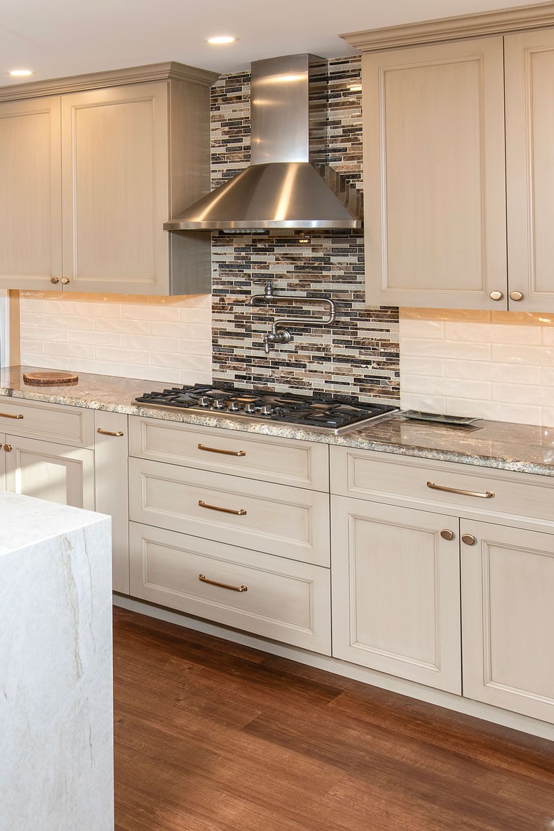 kitchen counters and oven