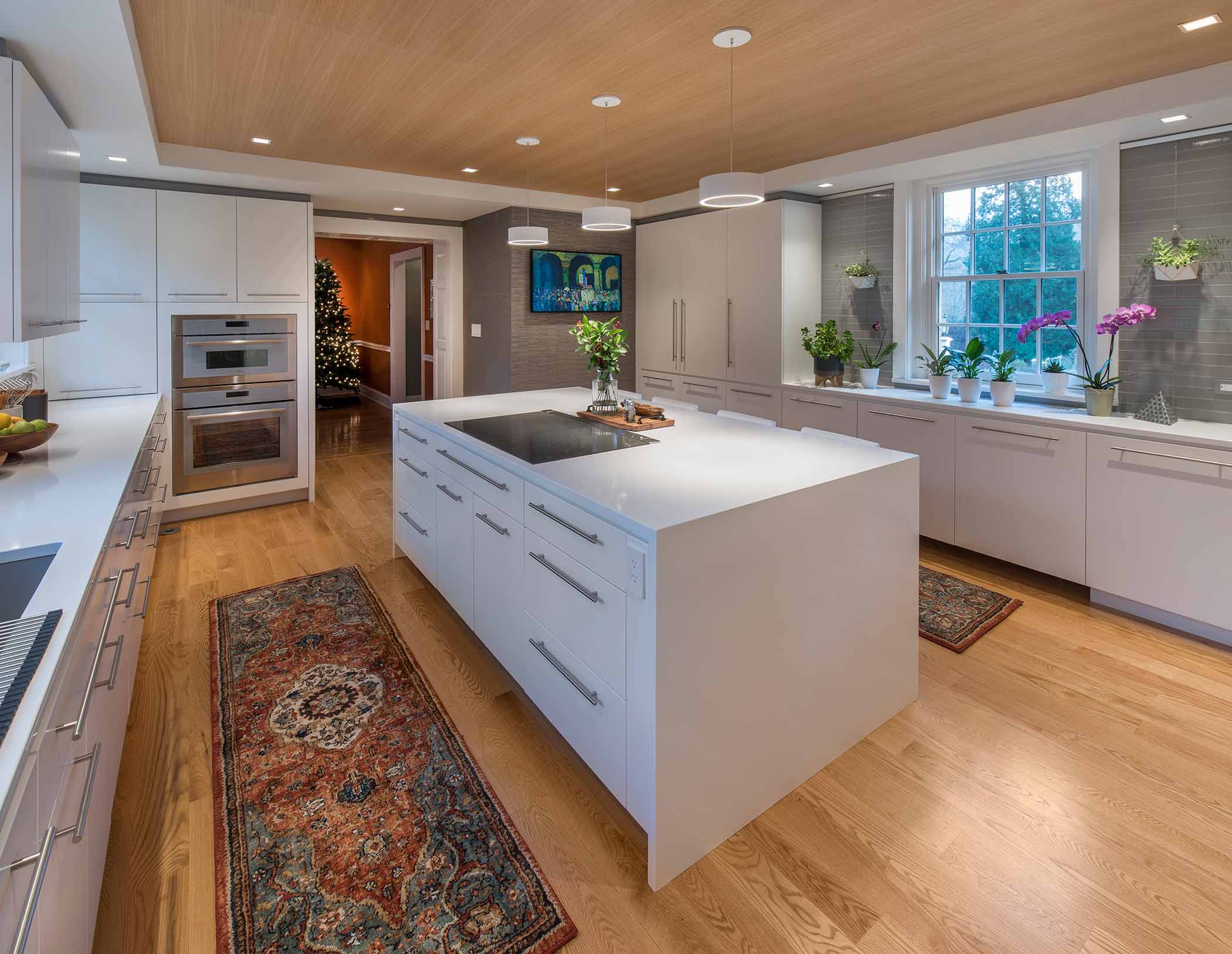 kitchen with large island