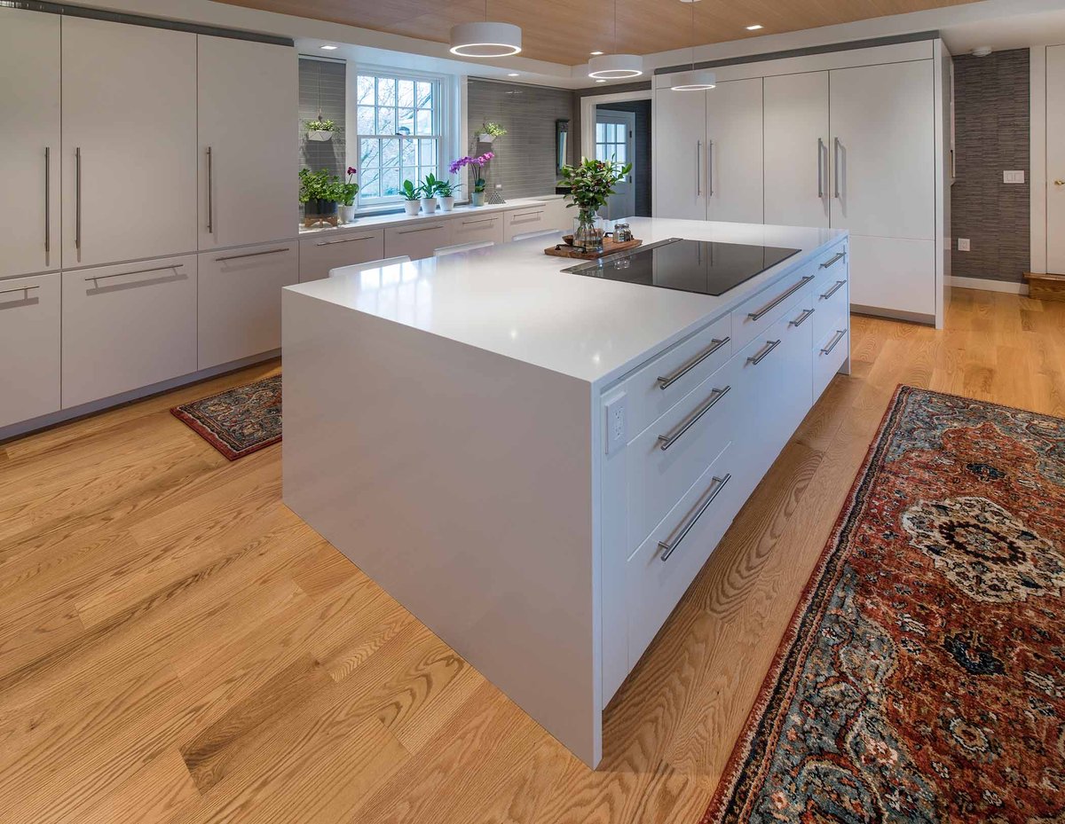 kitchen with large island