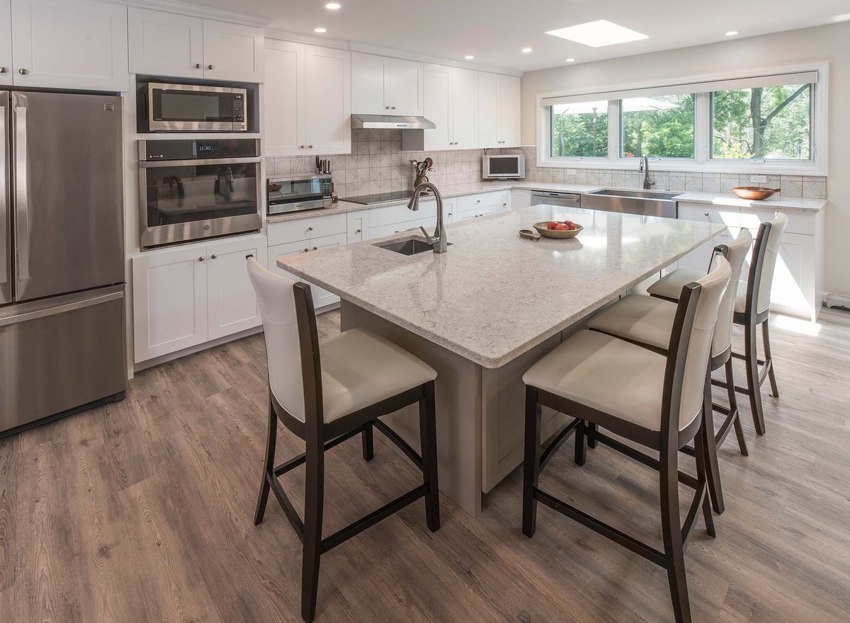 kitchen with large island