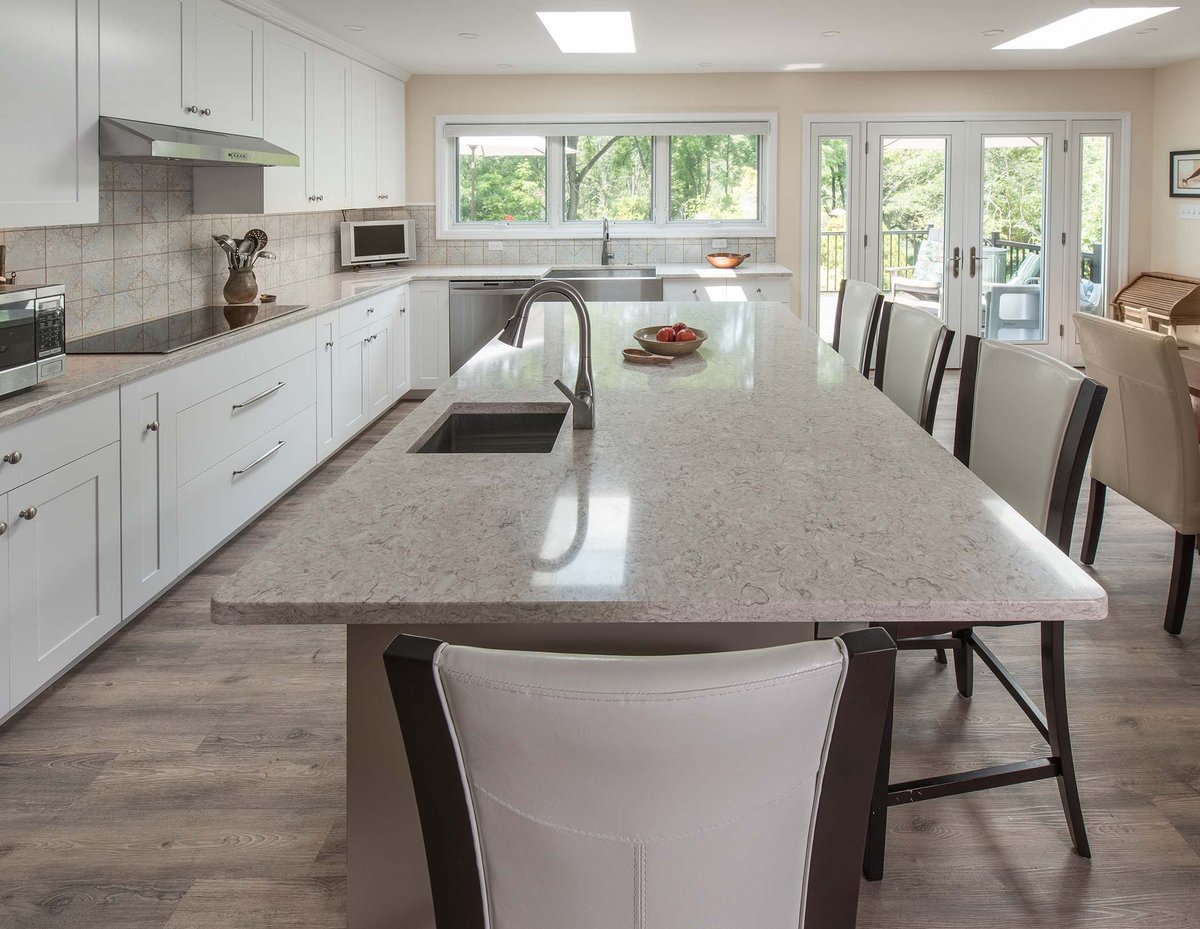 kitchen with large island