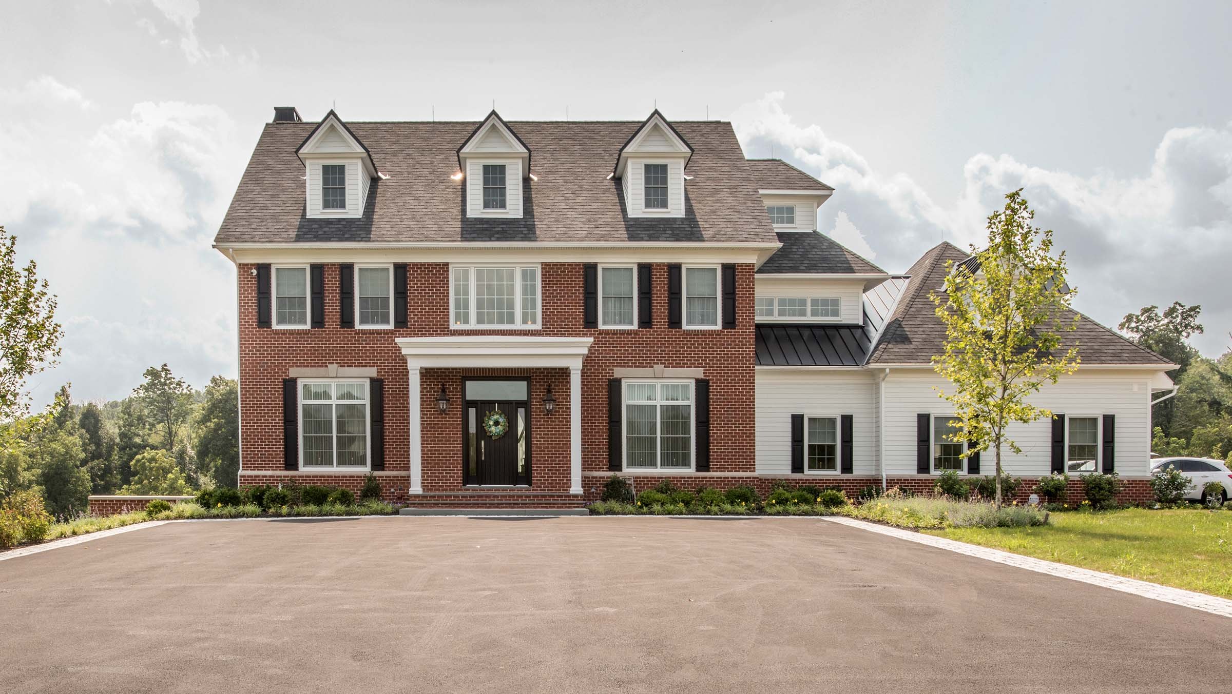 custom built home exterior